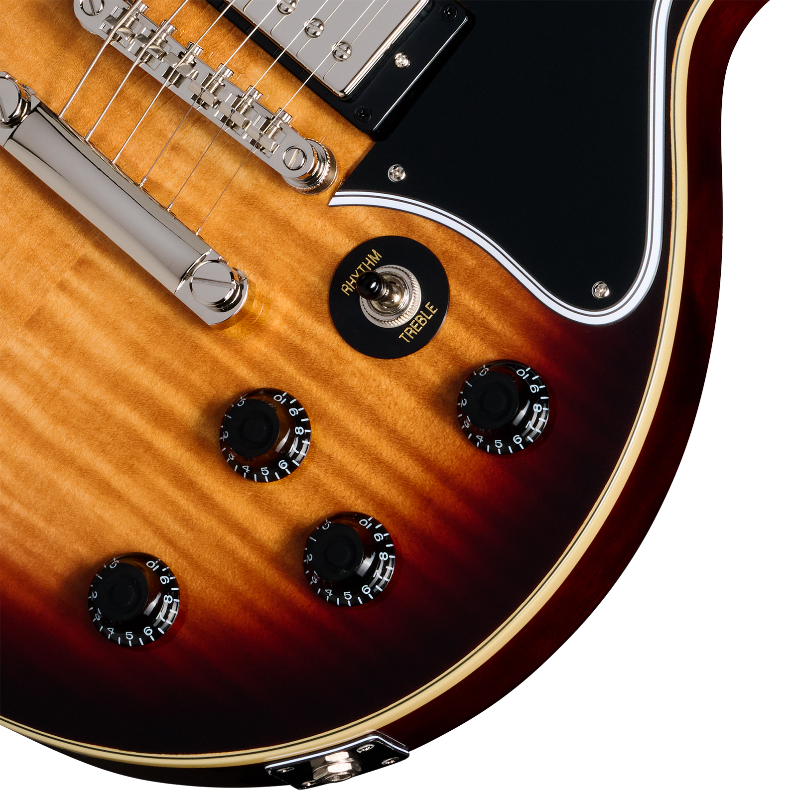 Epiphone Les Paul Special Double Cut Figured Ibg Dc 2s P90 Ht Rw - Bourbon Burst - Double cut gitaar - Variation 3