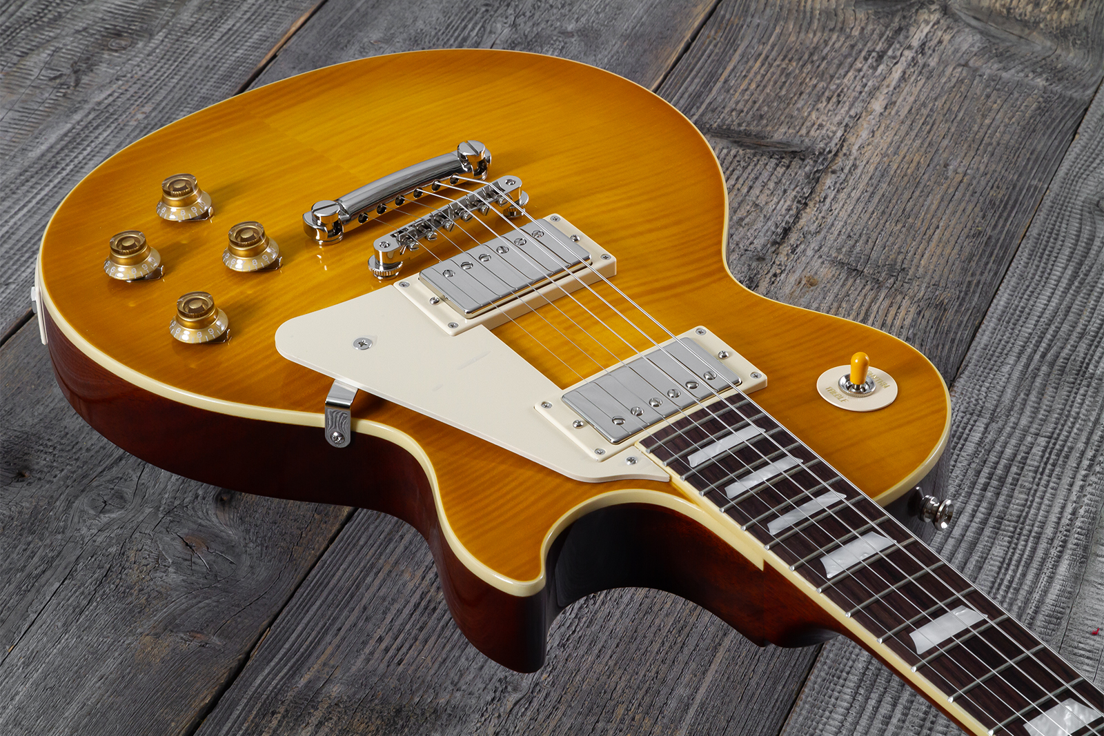 Epiphone Les Paul Standard 1959 Reissue Igc 2h Gibson Ht Rw - Lemon Burst - Single cut gitaar - Variation 6