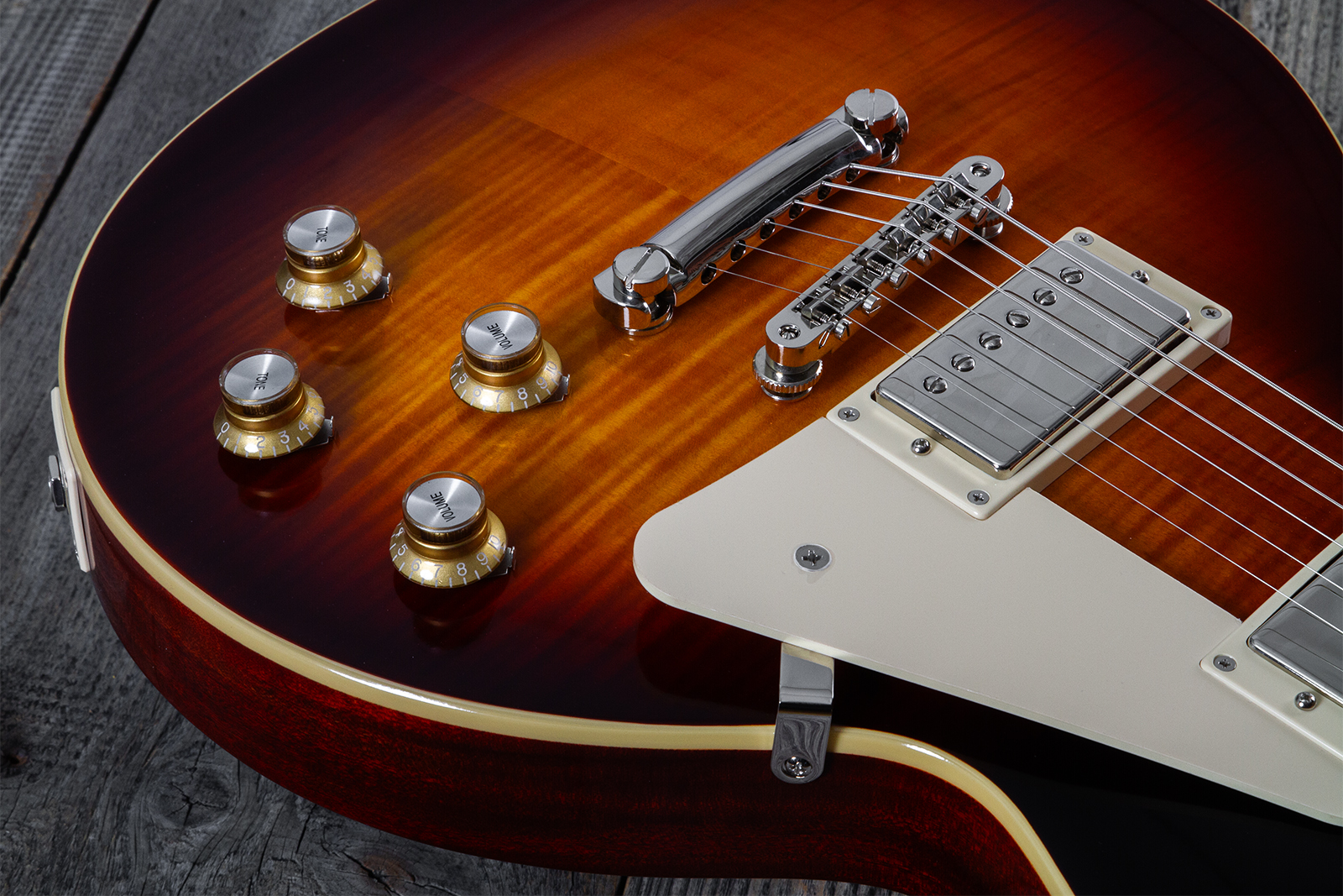 Epiphone Les Paul Standard 1960 Reissue Igc 2h Gibson Ht Rw - Washed Burgundy - Single cut gitaar - Variation 3