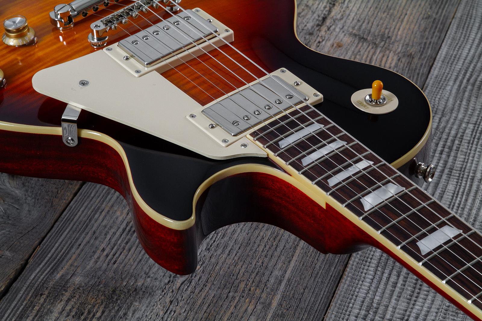 Epiphone Les Paul Standard 1960 Reissue Igc 2h Gibson Ht Rw - Washed Burgundy - Single cut gitaar - Variation 4