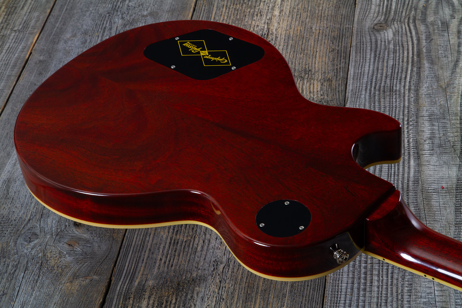 Epiphone Les Paul Standard 1960 Reissue Igc 2h Gibson Ht Rw - Washed Burgundy - Single cut gitaar - Variation 7