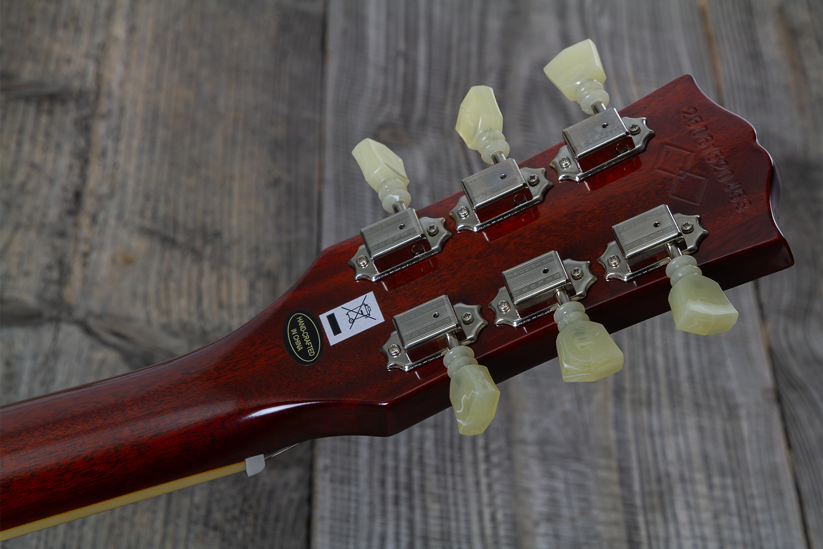 Epiphone Les Paul Standard 1960 Reissue Igc 2h Gibson Ht Rw - Washed Burgundy - Single cut gitaar - Variation 8