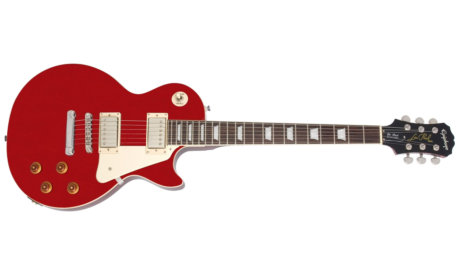 Epiphone Les Paul Standard Ch - Cardinal Red - Enkel gesneden elektrische gitaar - Variation 1