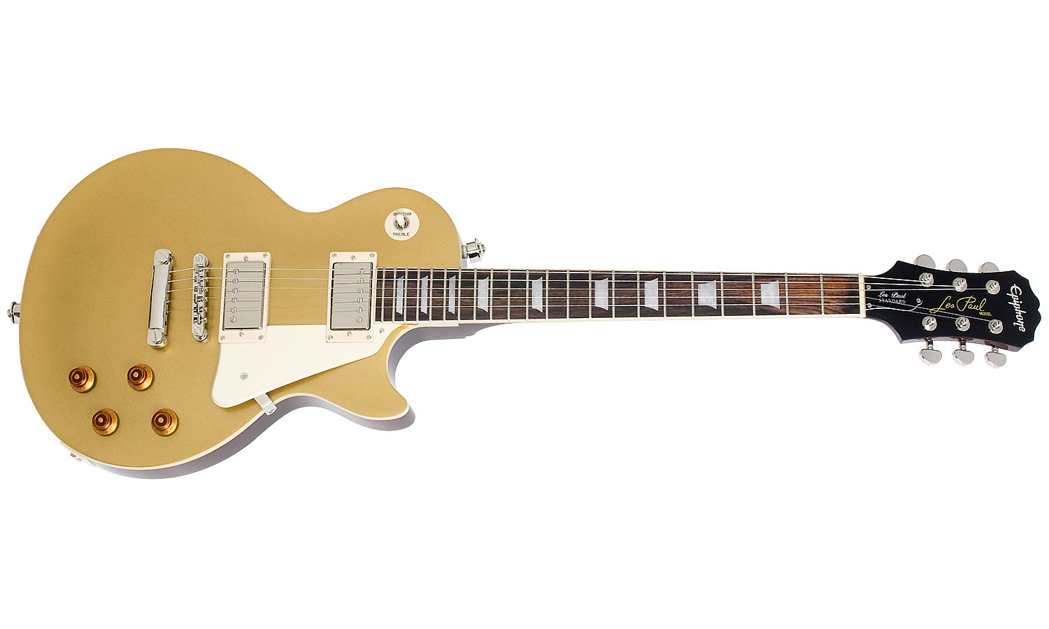 Epiphone Les Paul Standard Hh Ht Pf - Metallic Gold - Enkel gesneden elektrische gitaar - Variation 1