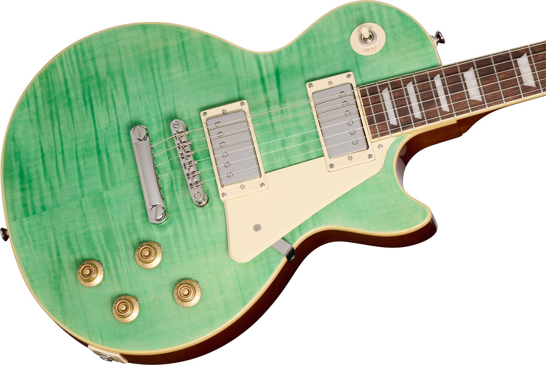 Epiphone Les Paul Standard 50s Figured Insp. By Gibson Original 2h Ht Lau - Seafoam Green - Enkel gesneden elektrische gitaar - Variation 3