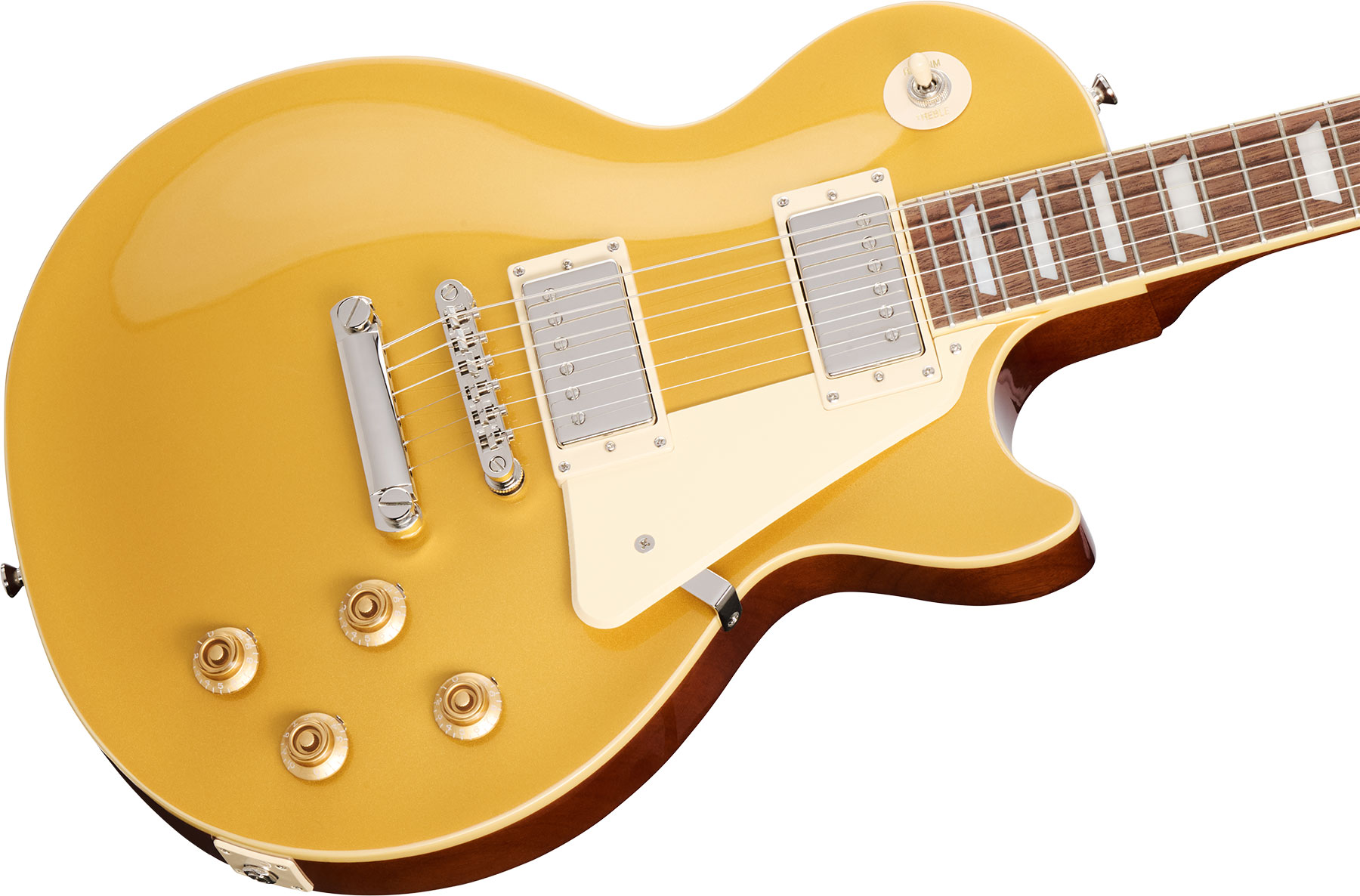 Epiphone Les Paul Standard 50s Insp. By Gibson 2h Ht Lau - Goldtop - Enkel gesneden elektrische gitaar - Variation 3