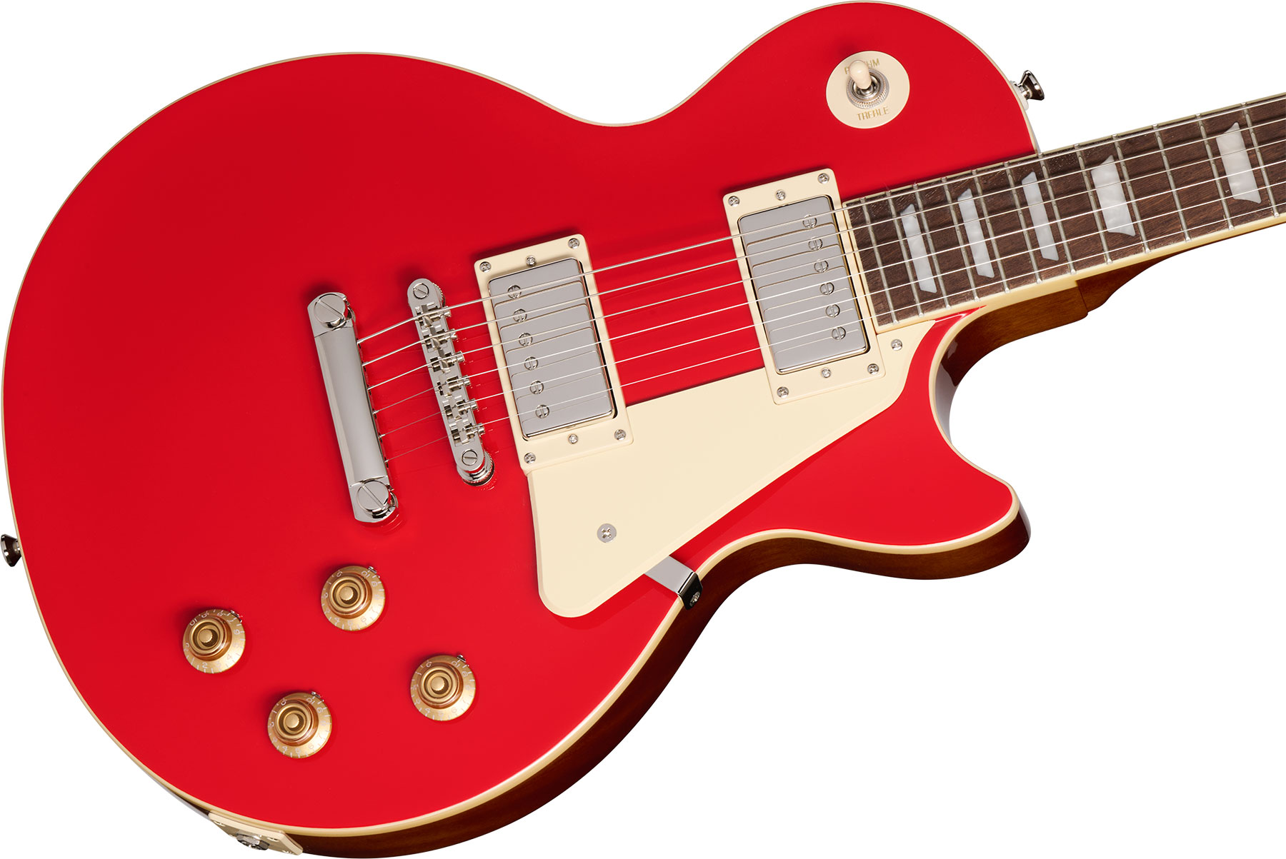 Epiphone Les Paul Standard 50s Insp. By Gibson 2h Ht Lau - Cardinal Red - Enkel gesneden elektrische gitaar - Variation 3