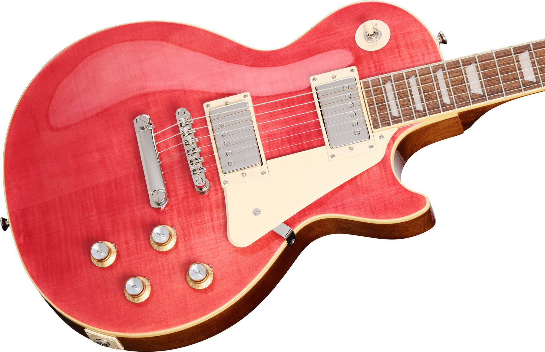 Epiphone Les Paul Standard 60s Figured Insp. By Gibson 2h Ht Lau - Fuchsia - Enkel gesneden elektrische gitaar - Variation 3