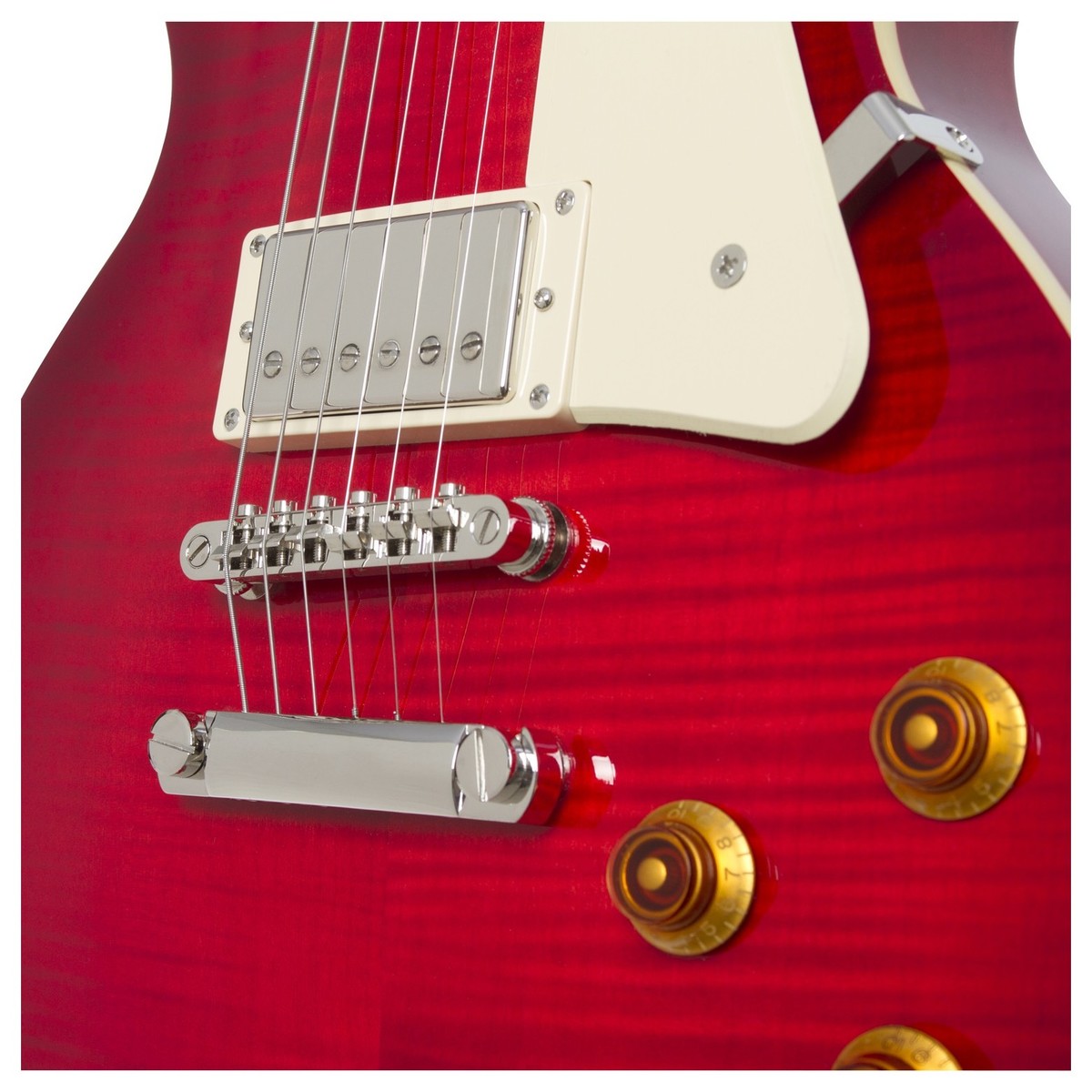 Epiphone Les Paul Standard Plus Top Pro Hh Ht Pf - Blood Orange - Enkel gesneden elektrische gitaar - Variation 3