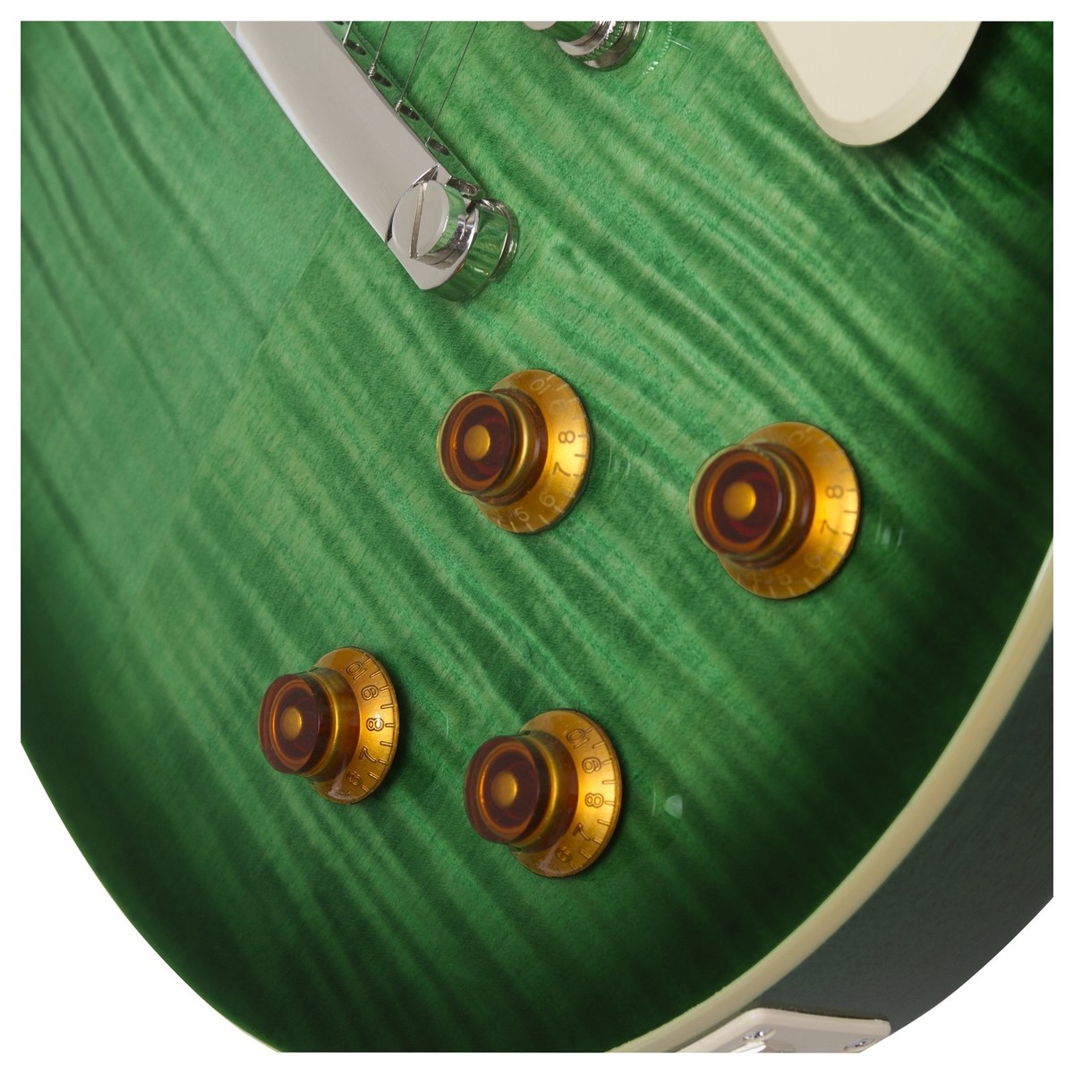 Epiphone Les Paul Standard Plus Top Pro 2018 Hh Ht Pf - Green Burst - Enkel gesneden elektrische gitaar - Variation 4