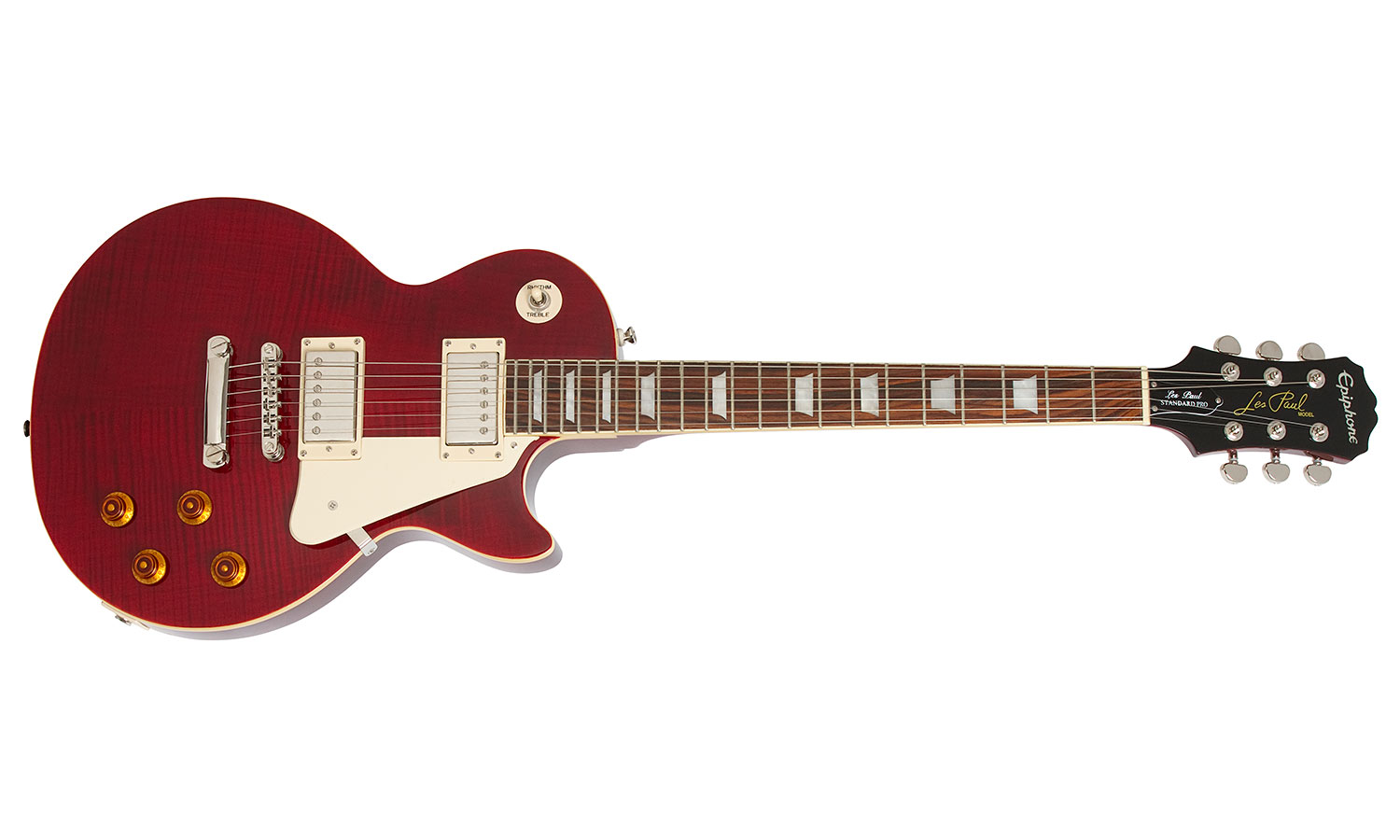Epiphone Les Paul Standard Plus Top Pro Ch - Wine Red - Enkel gesneden elektrische gitaar - Variation 1
