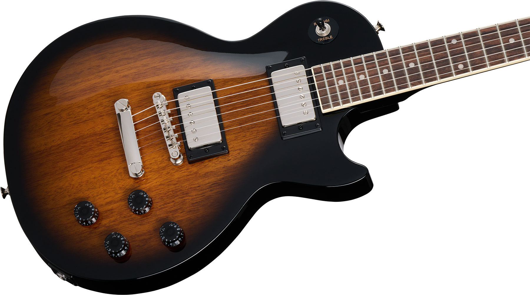 Epiphone Les Paul Tribute Inspired By / Modern 2h Ht Lau - Vintage Sunburst - Enkel gesneden elektrische gitaar - Variation 3