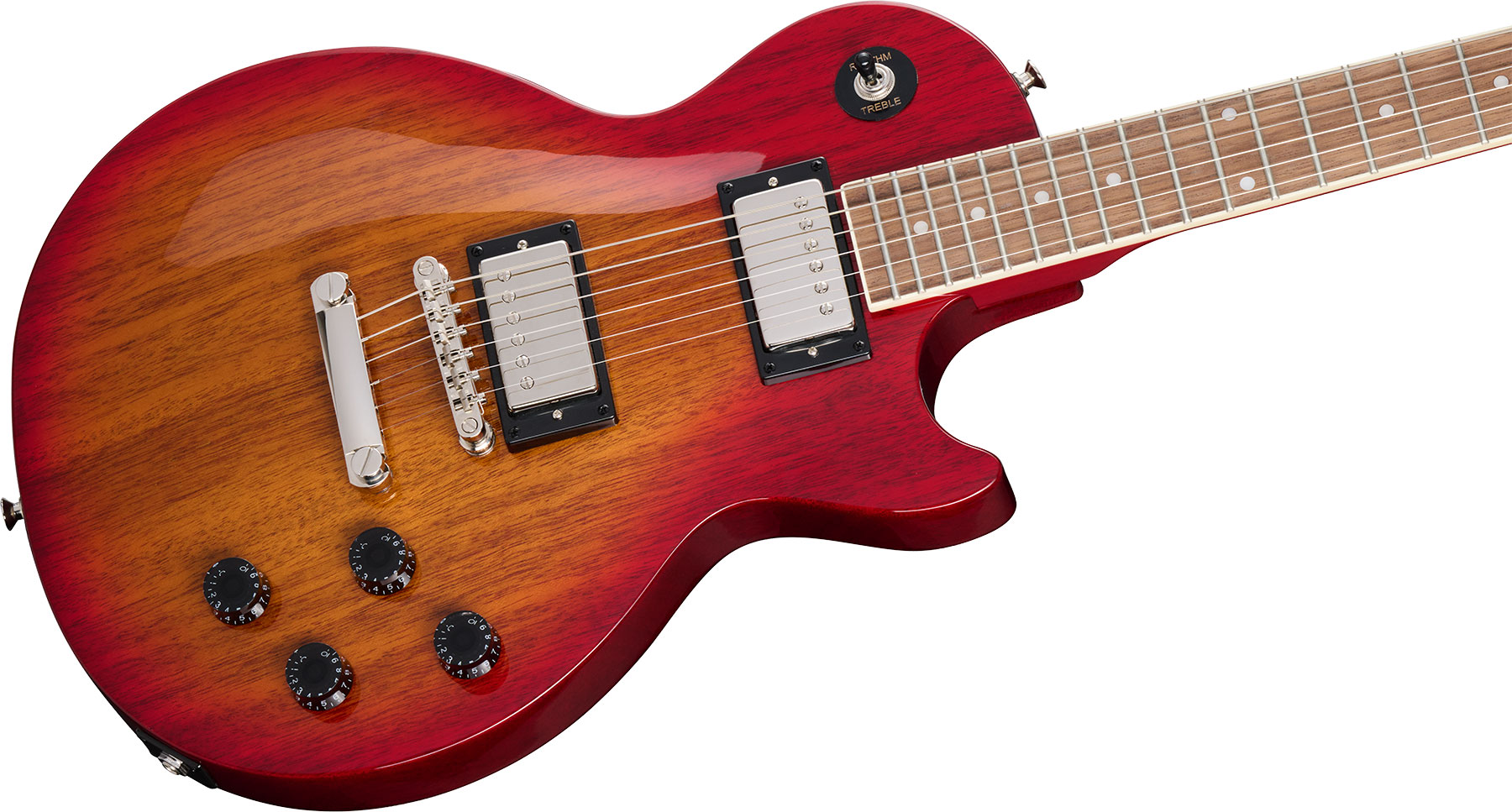 Epiphone Les Paul Tribute Inspired By / Modern 2h Ht Lau - Heritage Cherry Sunburst - Enkel gesneden elektrische gitaar - Variation 3