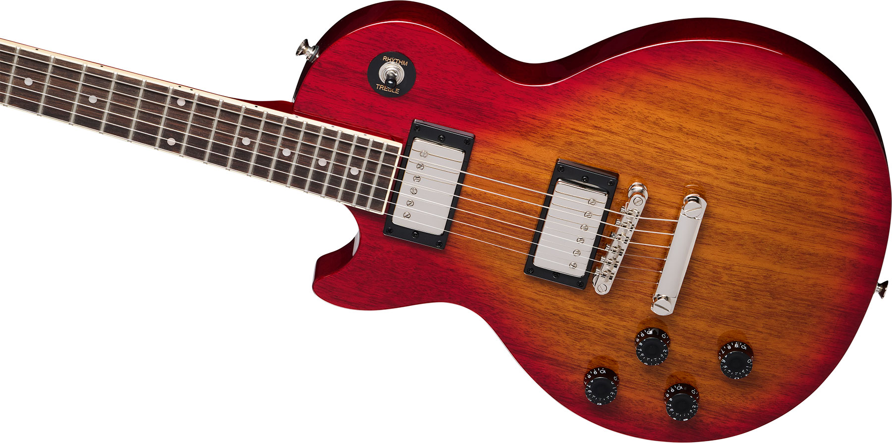 Epiphone Les Paul Tribute Lh Inspired By / Modern Gaucher 2h Ht Lau - Heritage Cherry Sunburst - Enkel gesneden elektrische gitaar - Variation 3