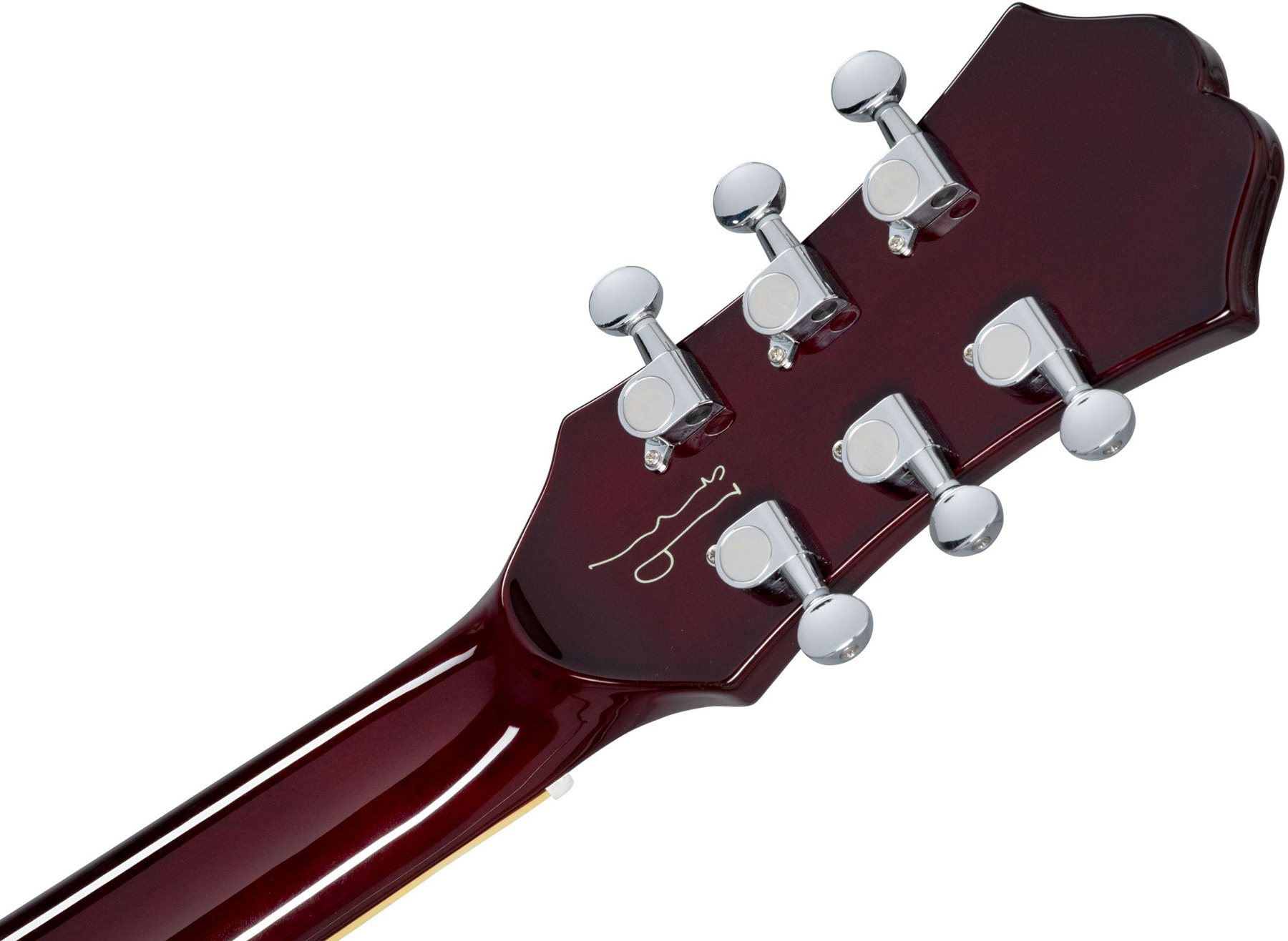 Epiphone Noel Gallagher Riviera 2h Ht Lau +etui - Dark Wine Red - Semi hollow elektriche gitaar - Variation 4