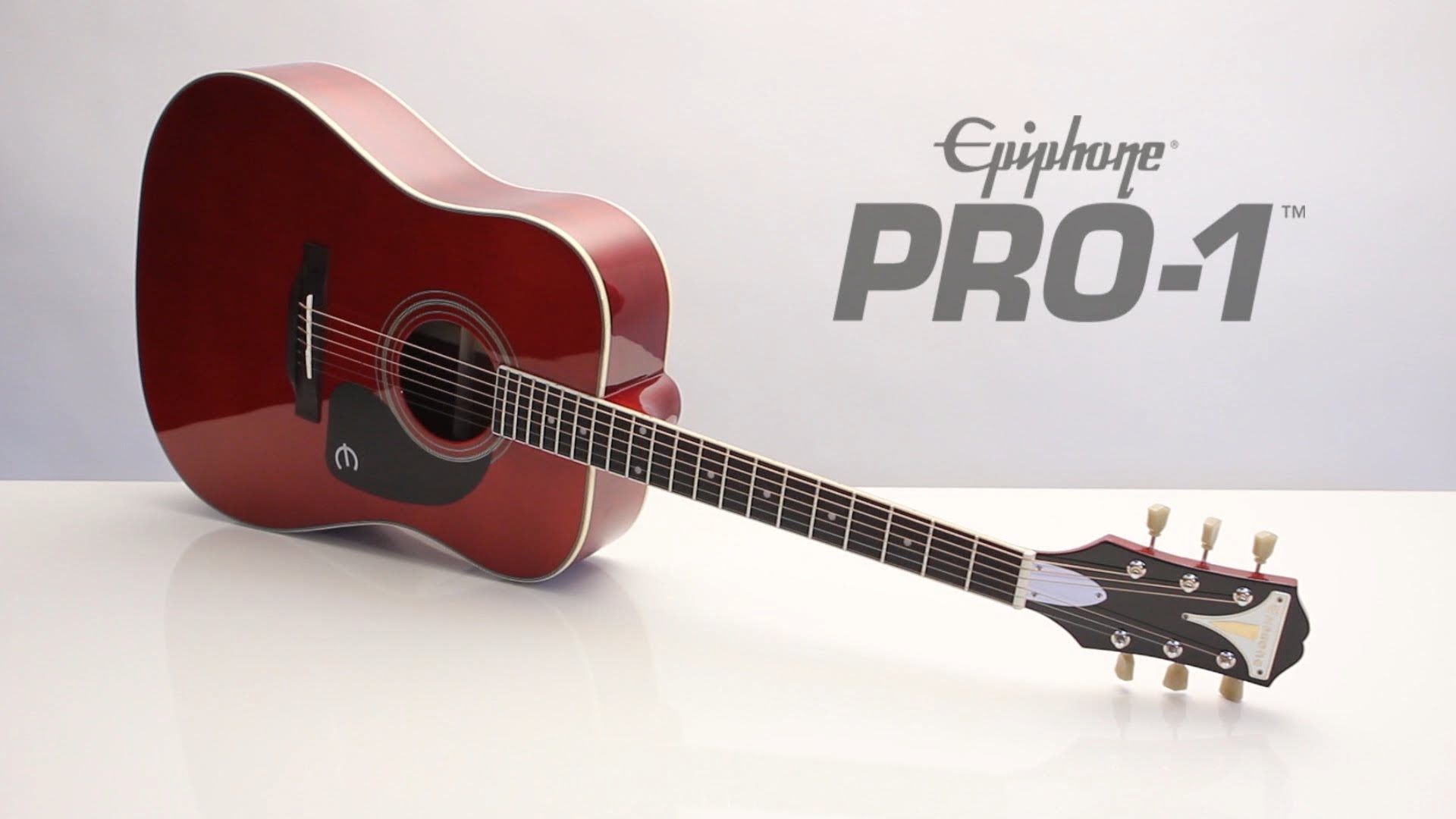 Epiphone Pro-1 Acoustic Dreadnought Epicea Acajou 2016 - Wine Red - Westerngitaar & electro - Variation 2