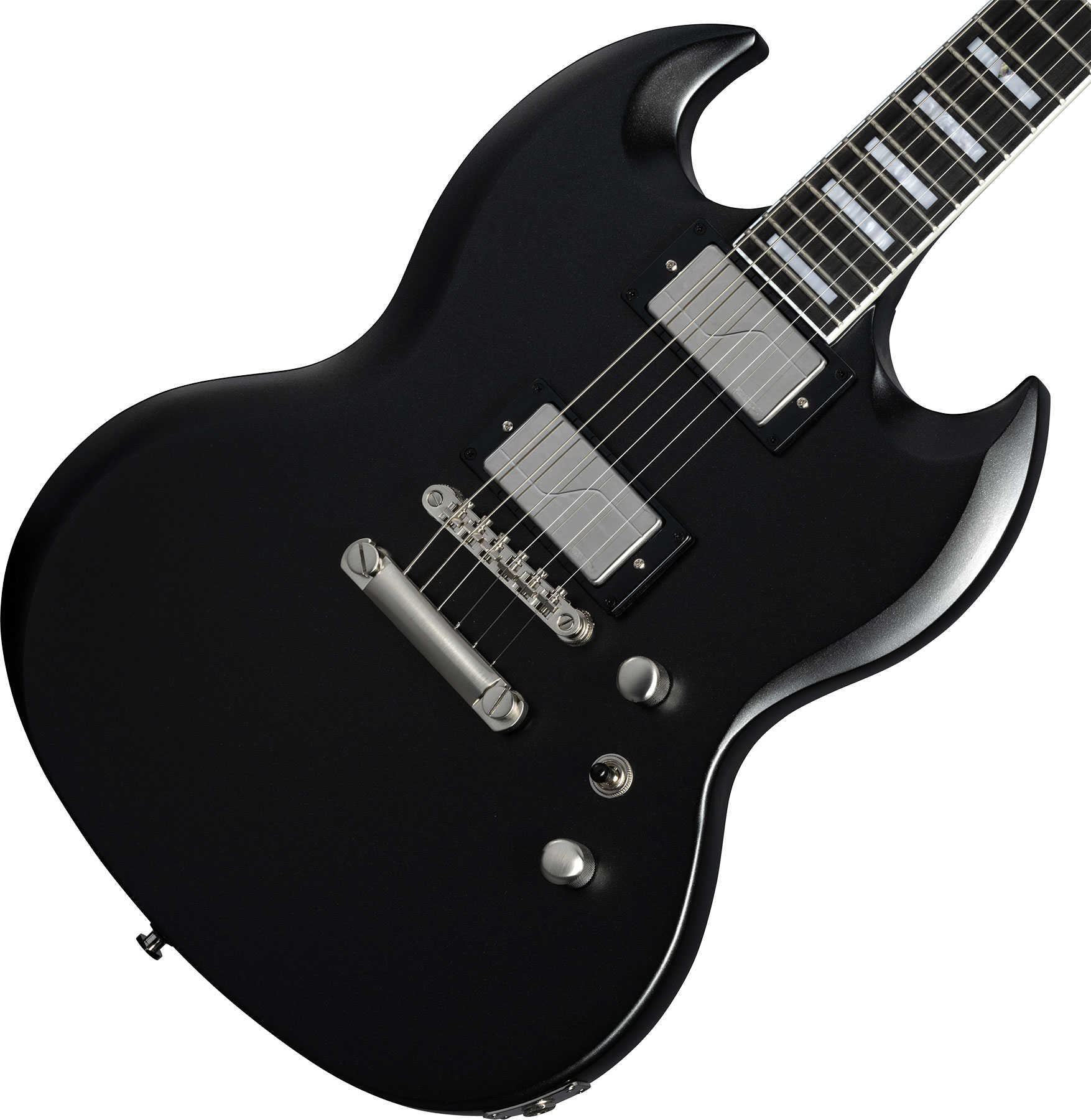 Epiphone Sg Prophecy Modern 2h Ht Eb - Aged Jet Black Metallic - Guitarra eléctrica de doble corte. - Variation 3