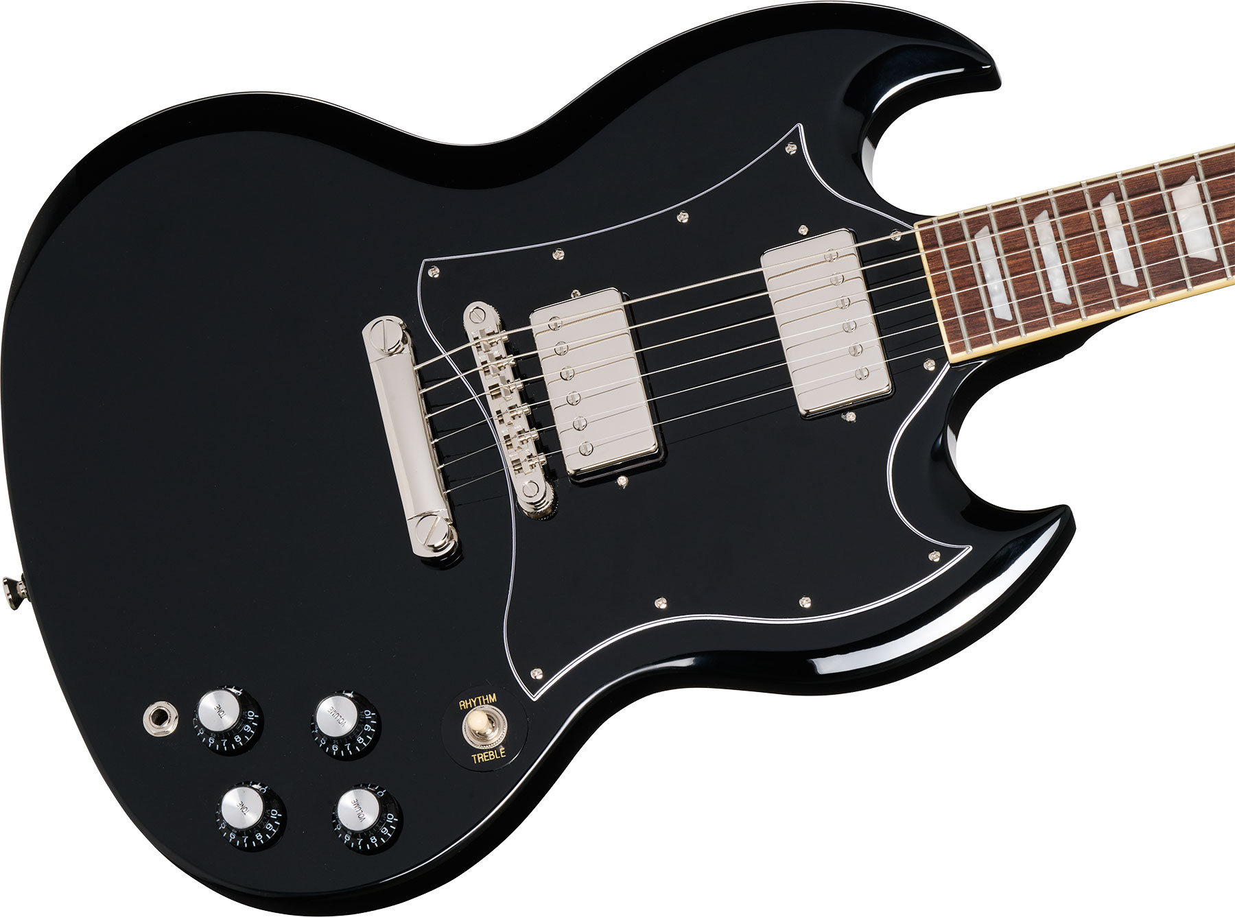 Epiphone Sg Standard I.b. Modern 2h Ht Lau - Ebony - Guitarra eléctrica de doble corte. - Variation 3