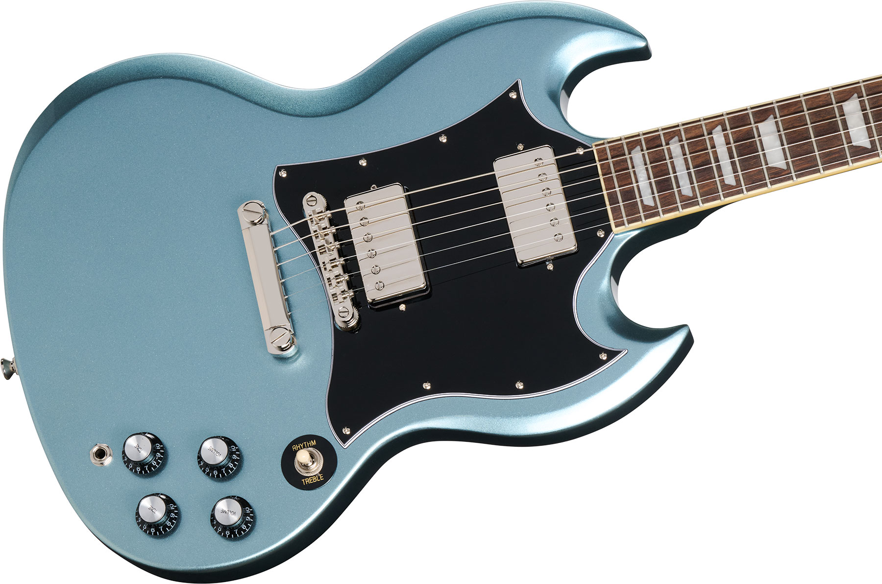 Epiphone Sg Standard Insp. By Gibson 2h Ht Lau - Pelham Blue - Guitarra eléctrica de doble corte. - Variation 3