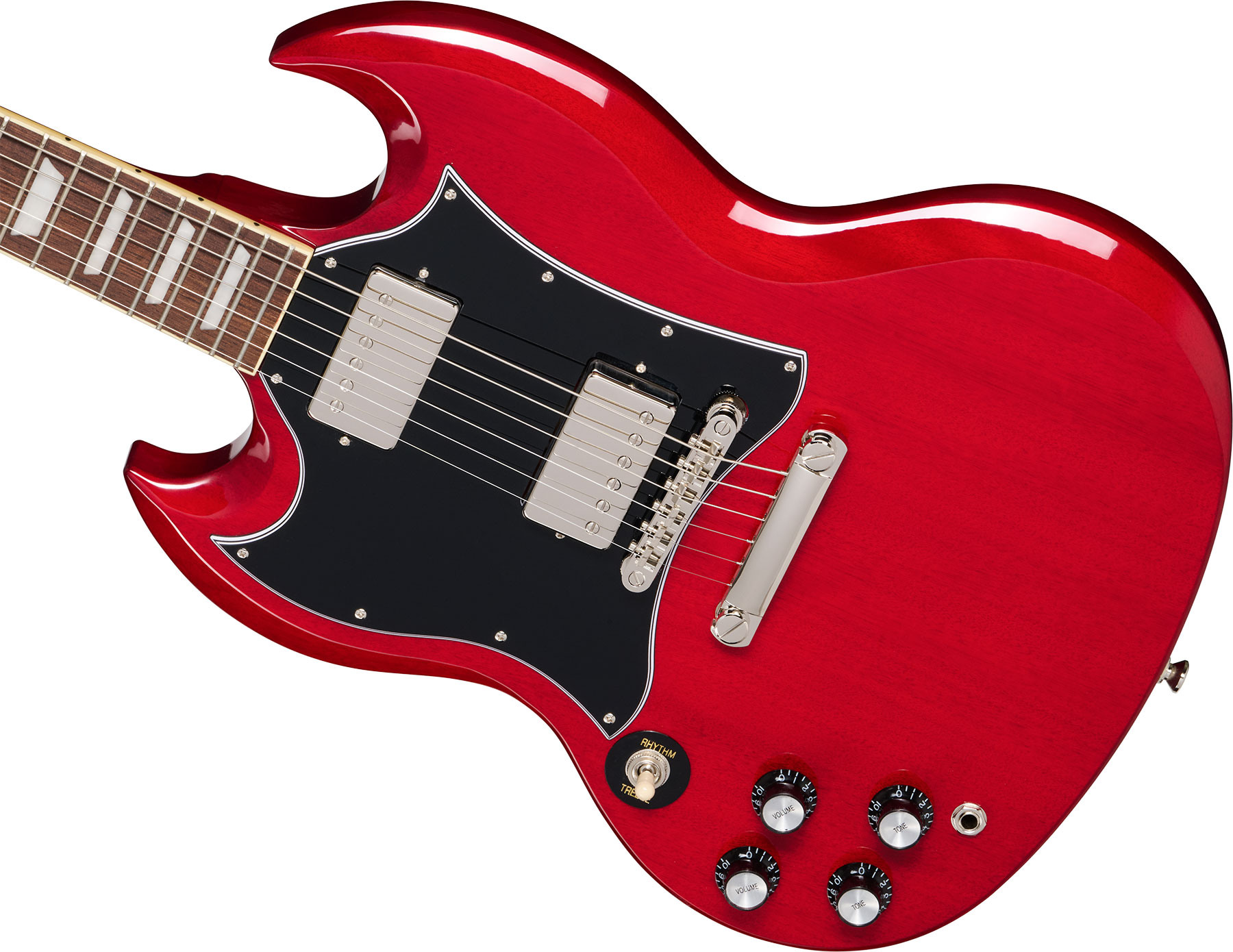 Epiphone Sg Standard Lh I.b.g Modern Gaucher 2h Ht Lau - Cherry - Double cut gitaar - Variation 3