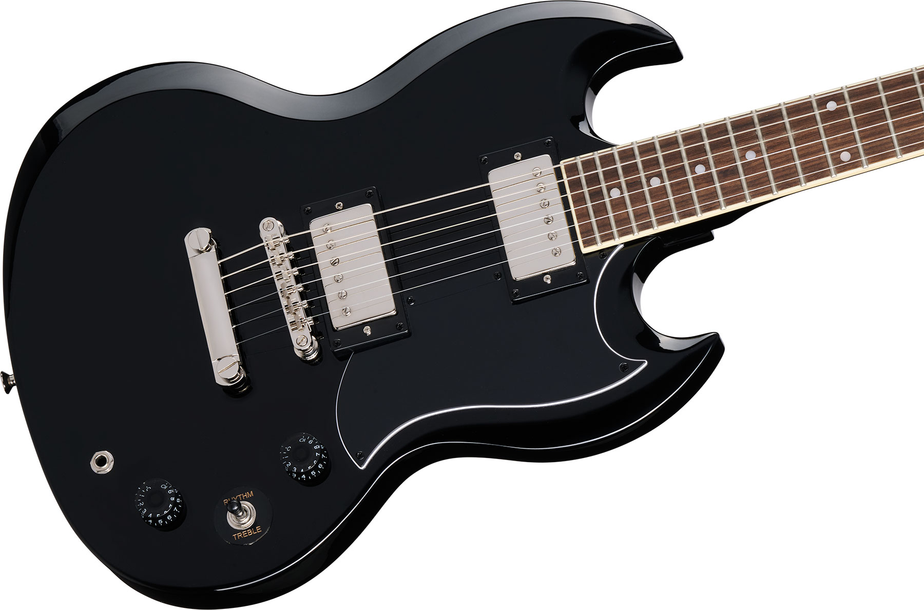 Epiphone Sg Tribute Sg Prophecy Inspired By / Modern 2h Ht Lau - Ebony - Guitarra eléctrica de doble corte. - Variation 7