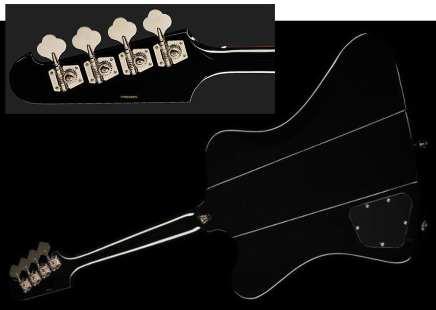 Epiphone Thunderbird 60s Bass Lau - Ebony - Solid body elektrische bas - Variation 3