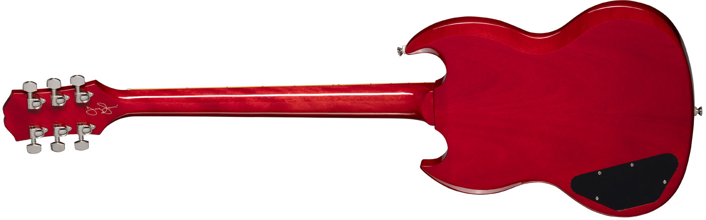 Epiphone Tony Iommi Sg Special Lh Signature Gaucher 2s P90 Ht Rw - Vintage Cherry - Linkshandige elektrische gitaar - Variation 1