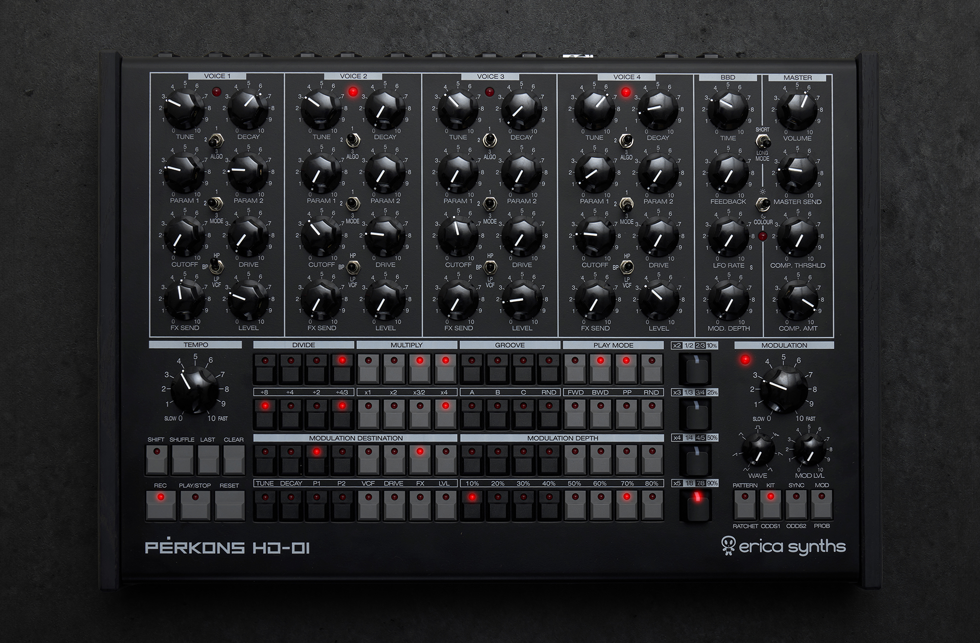 Erica Synths Perkons Hd-01 Black - Drummachine - Variation 1