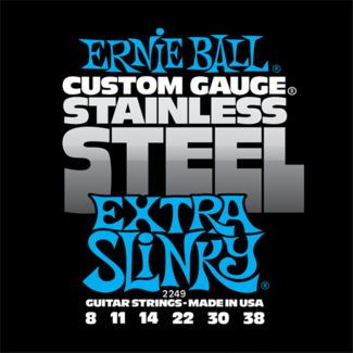 Ernie Ball Jeu De 6 Cordes Electric (6) 2249 Custom Gauge Stainless Steel Extra Slinky 8-38 - Elektrische gitaarsnaren - Variation 1