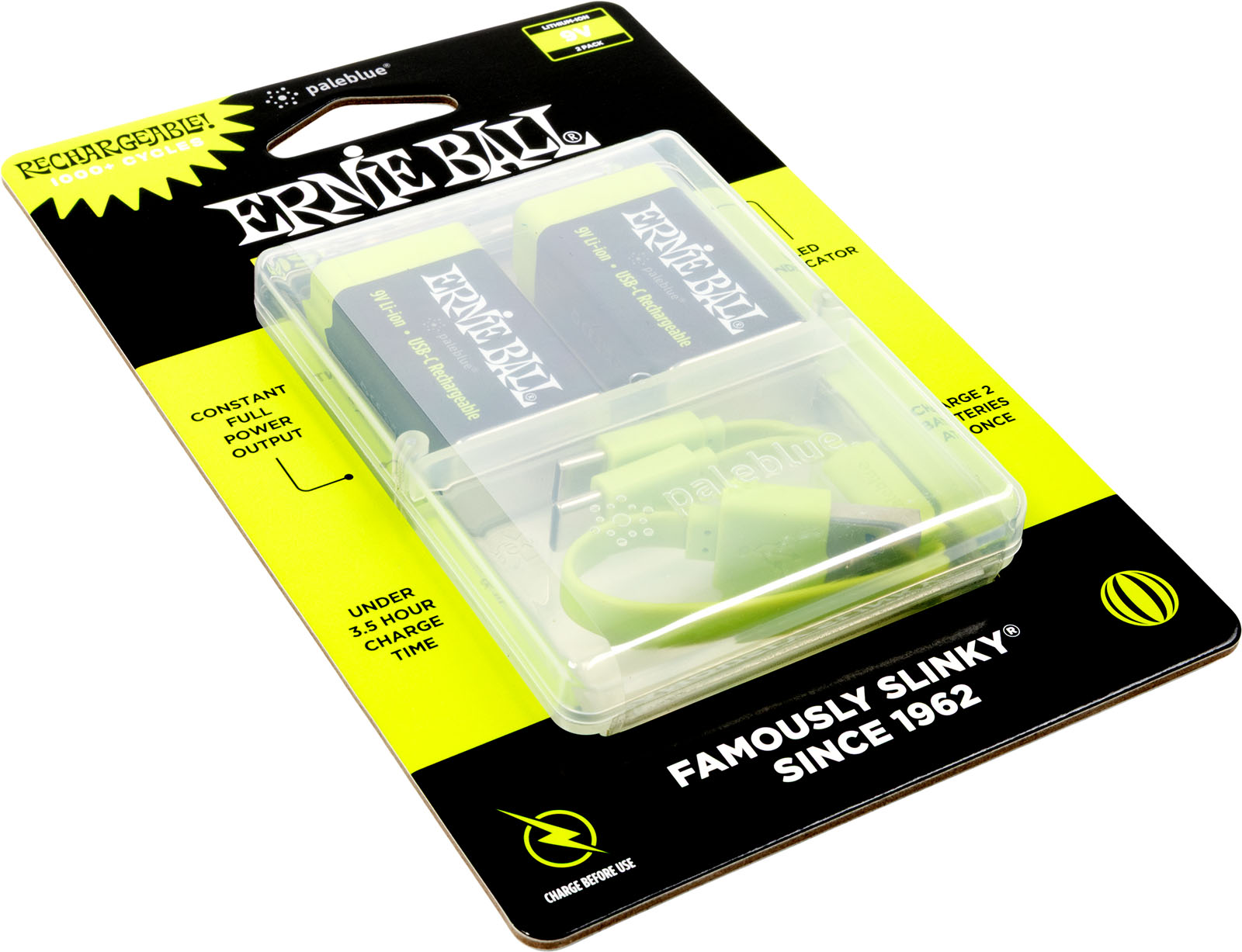 Ernie Ball 9642 - 9v Rechargeable Via Usb-c - Batterij - Variation 2