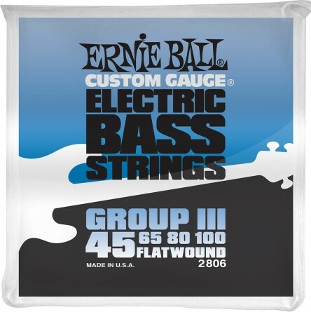 Ernie Ball Jeu De 4 Cordes Bass (4) 2806  Flatwound Group Iii 45-100 - Elektrische bassnaren - Main picture