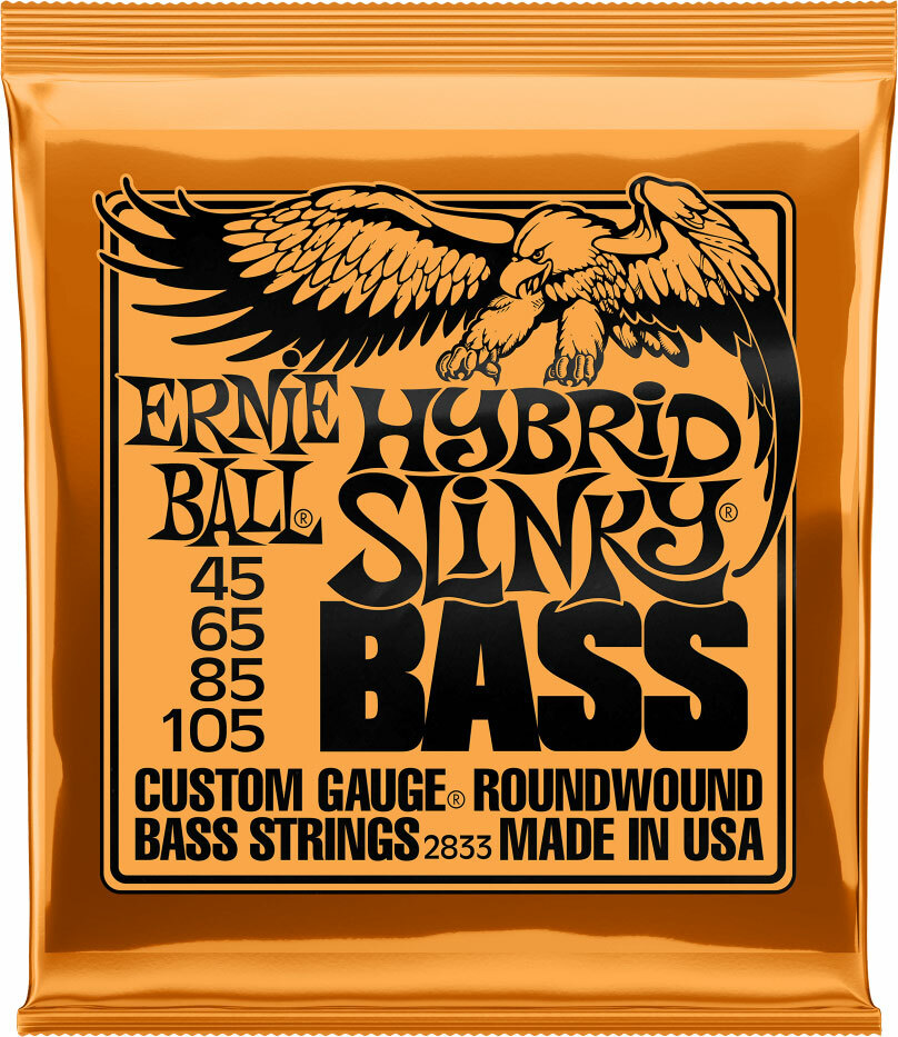 Ernie Ball Jeu De 4 Cordes Bass (4) 2833 Hybrid Slinky Bass 45-105 - Elektrische bassnaren - Main picture