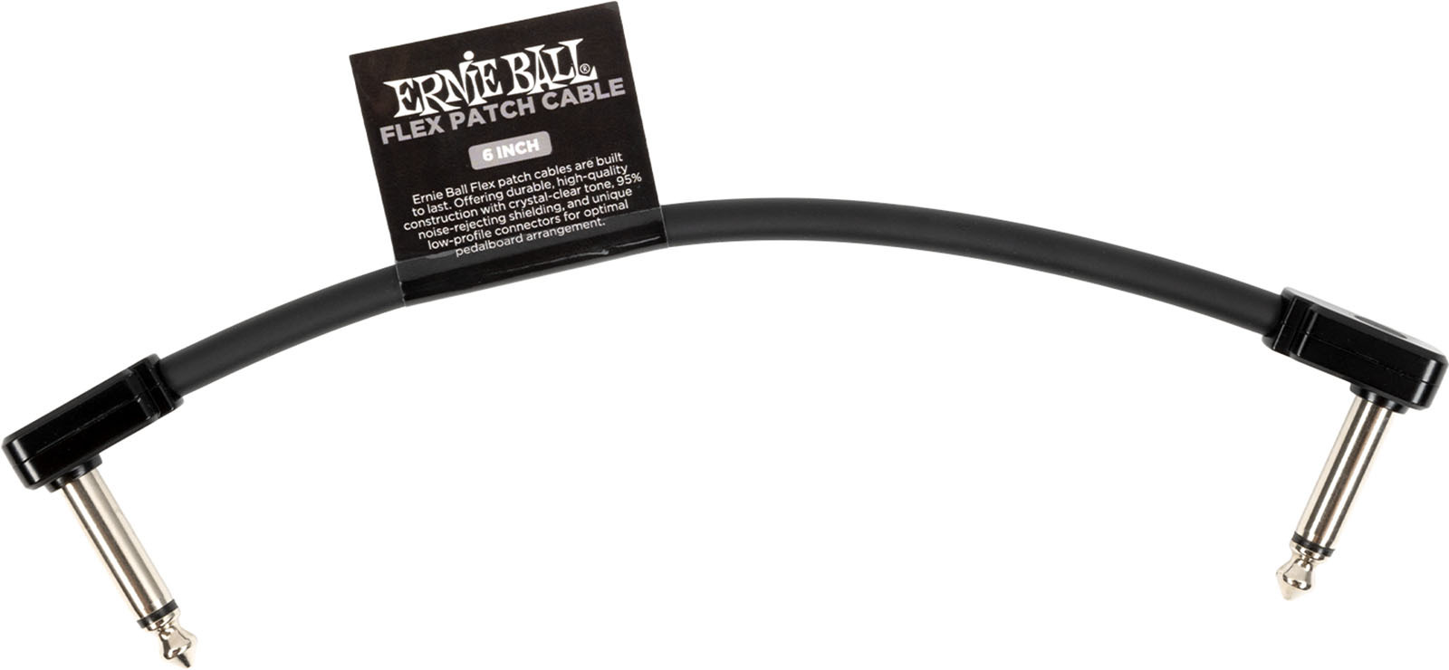 Ernie Ball CÂble De Patch Flex 15cm - Noir - Patch - Main picture