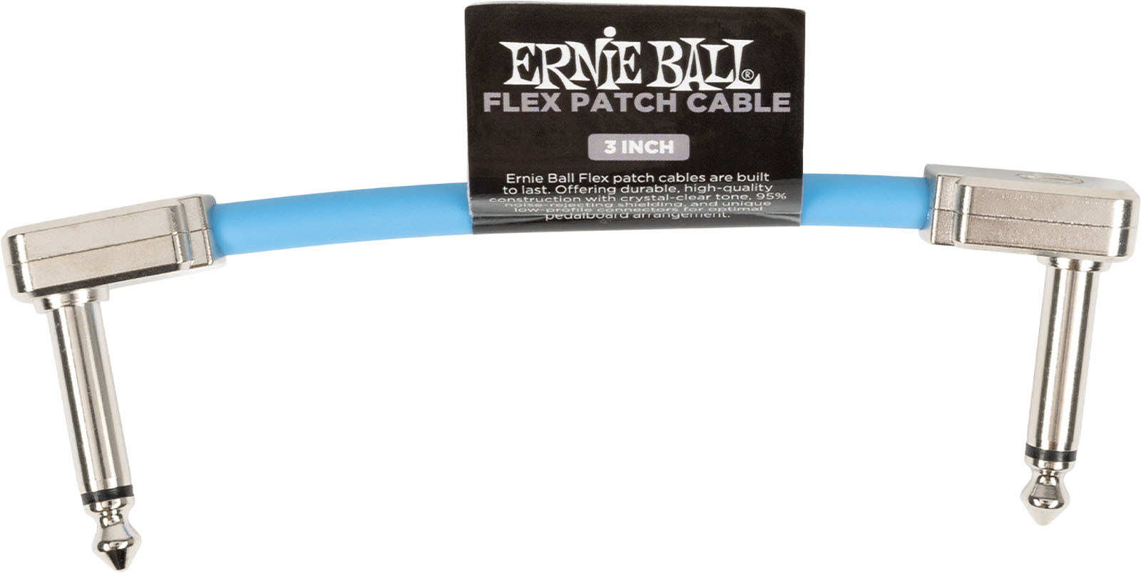 Ernie Ball CÂble De Patch Flex 7,5cm - Bleu - Patch - Main picture