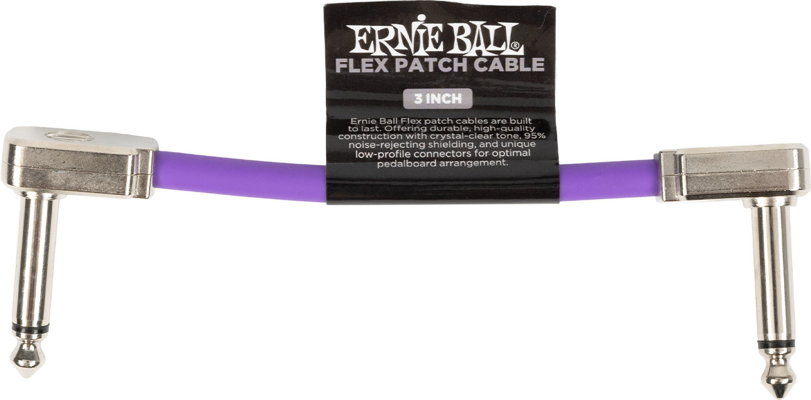 Ernie Ball CÂble De Patch Flex 7,5cm - Violet - Patch - Main picture