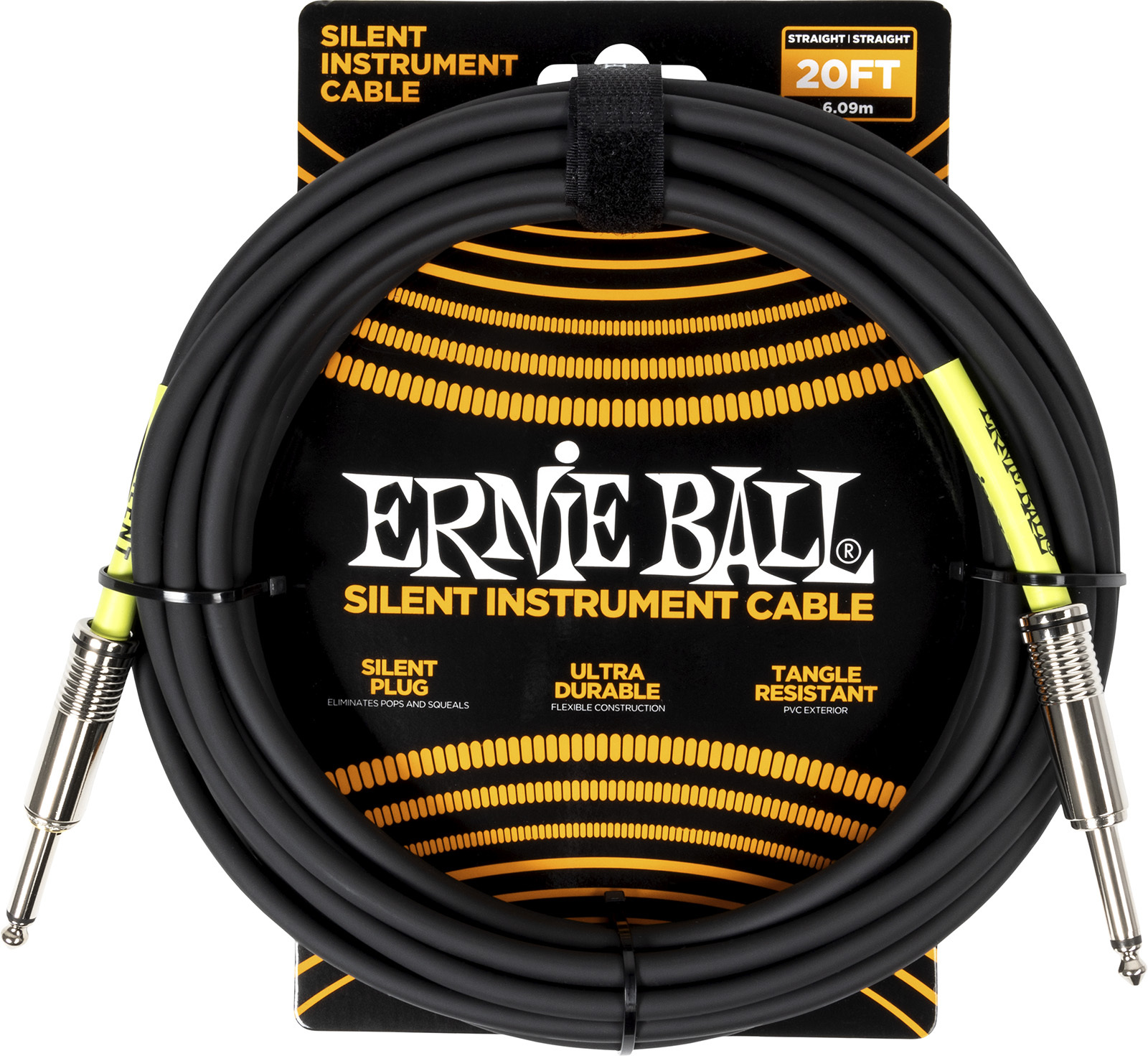 Ernie Ball Cable Instrument Classic Silent Jack/jack 6m Noir - Kabel - Main picture