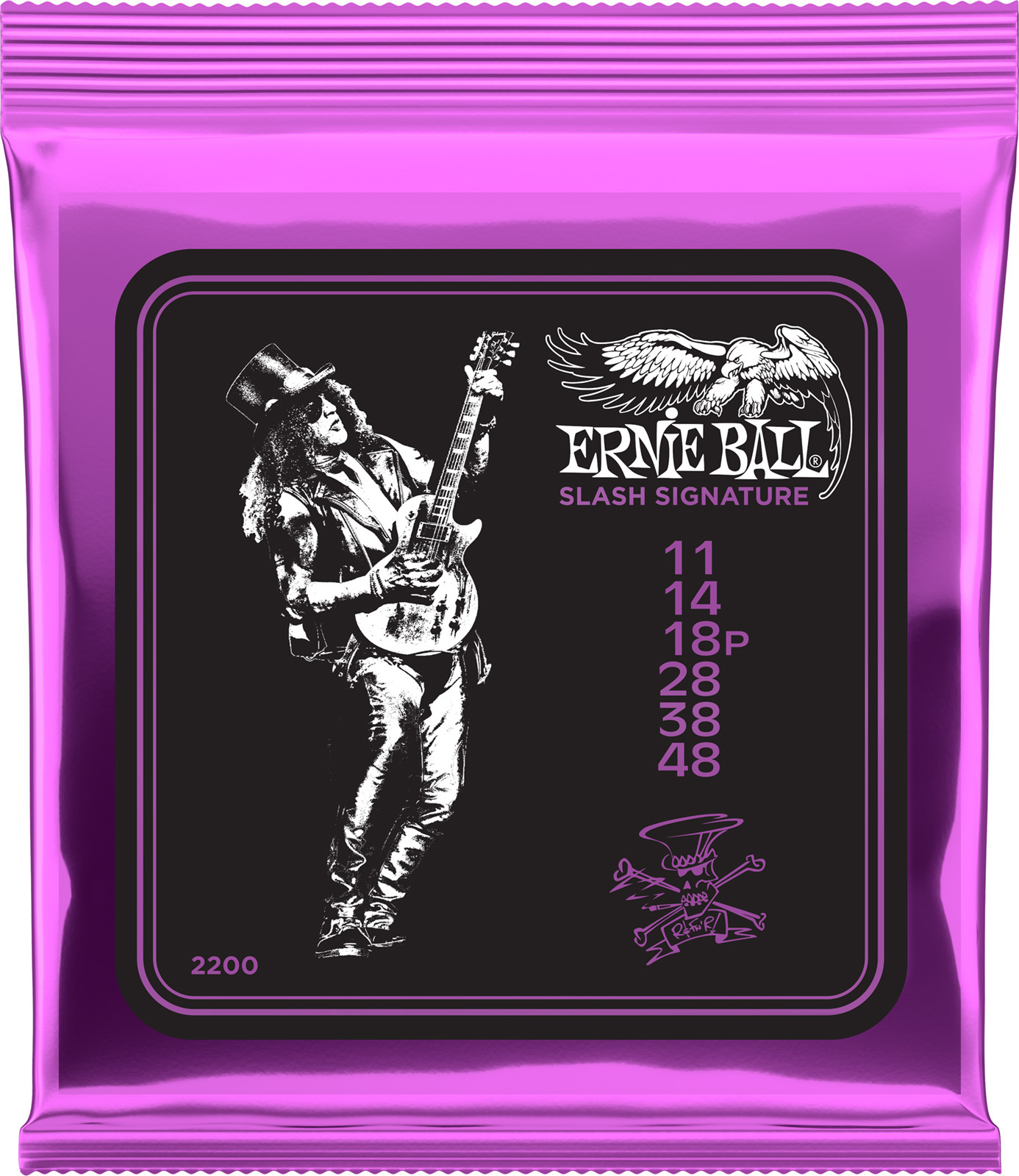Ernie Ball Jeu De 6 Cordes Cordes électrique Signature Slash - 11-48 - Elektrische gitaarsnaren - Main picture