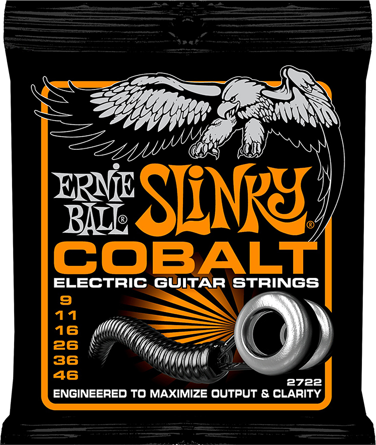 Ernie Ball Jeu De 6 Cordes Electric (6) 2722 Cobalt Hybrid Slinky 9-46 - Elektrische gitaarsnaren - Main picture