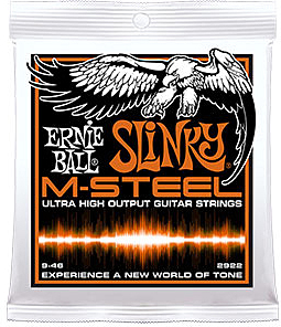 Ernie Ball Jeu De 6 Cordes Electric (6) 2922 Slinky M-steel High Output 9-46 - Elektrische gitaarsnaren - Main picture
