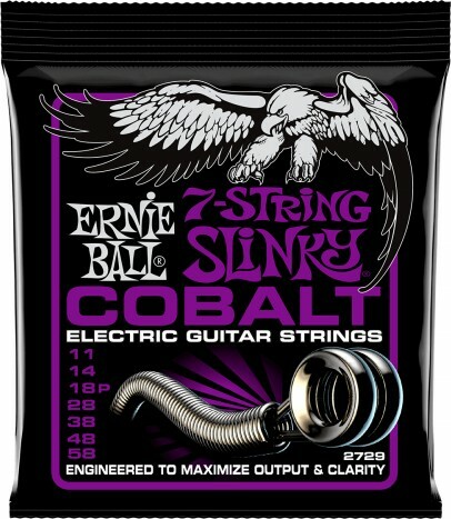Ernie Ball Jeu De 7 Cordes Electric (7) 2729 Cobalt Power Slinky 11-58 - Elektrische gitaarsnaren - Main picture