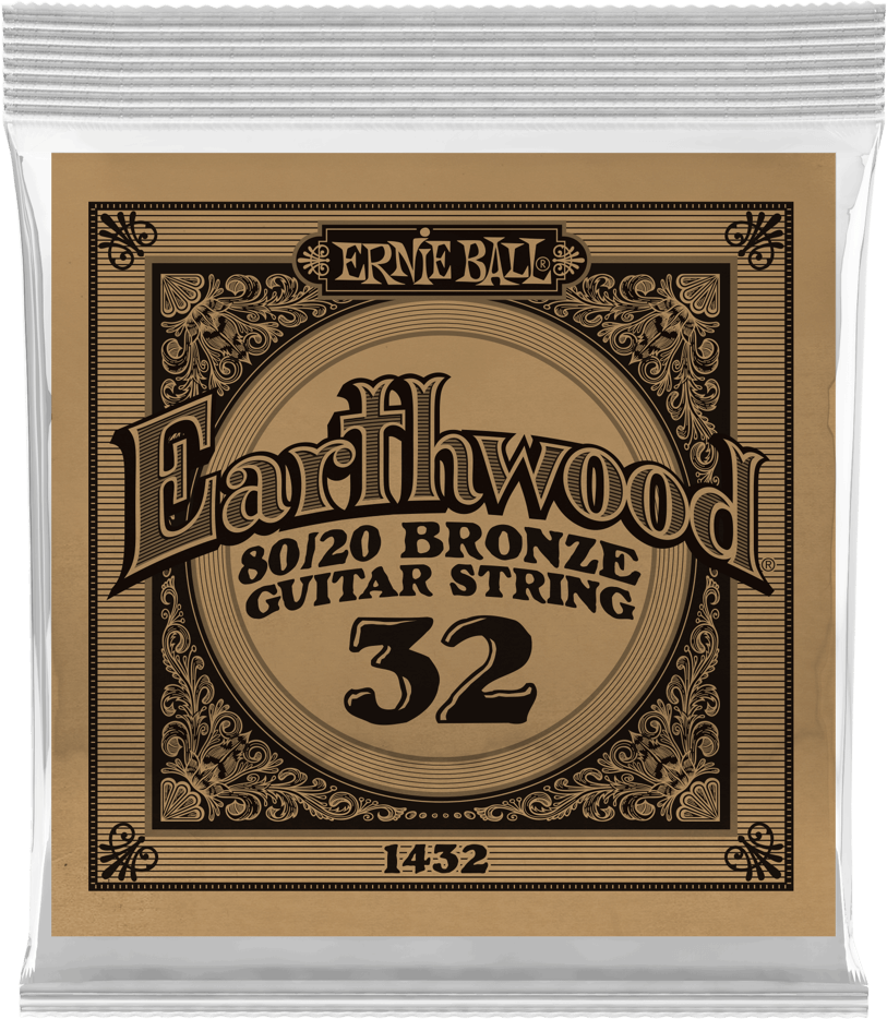 Ernie Ball Corde Au DÉtail Folk (1) Earthwood 80/20 Bronze 032 - Westerngitaarsnaren - Main picture