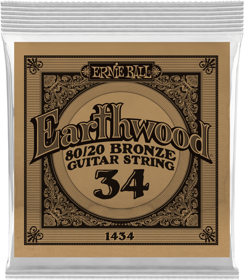 Ernie Ball Corde Au DÉtail Folk (1) Earthwood 80/20 Bronze 034 - Westerngitaarsnaren - Main picture