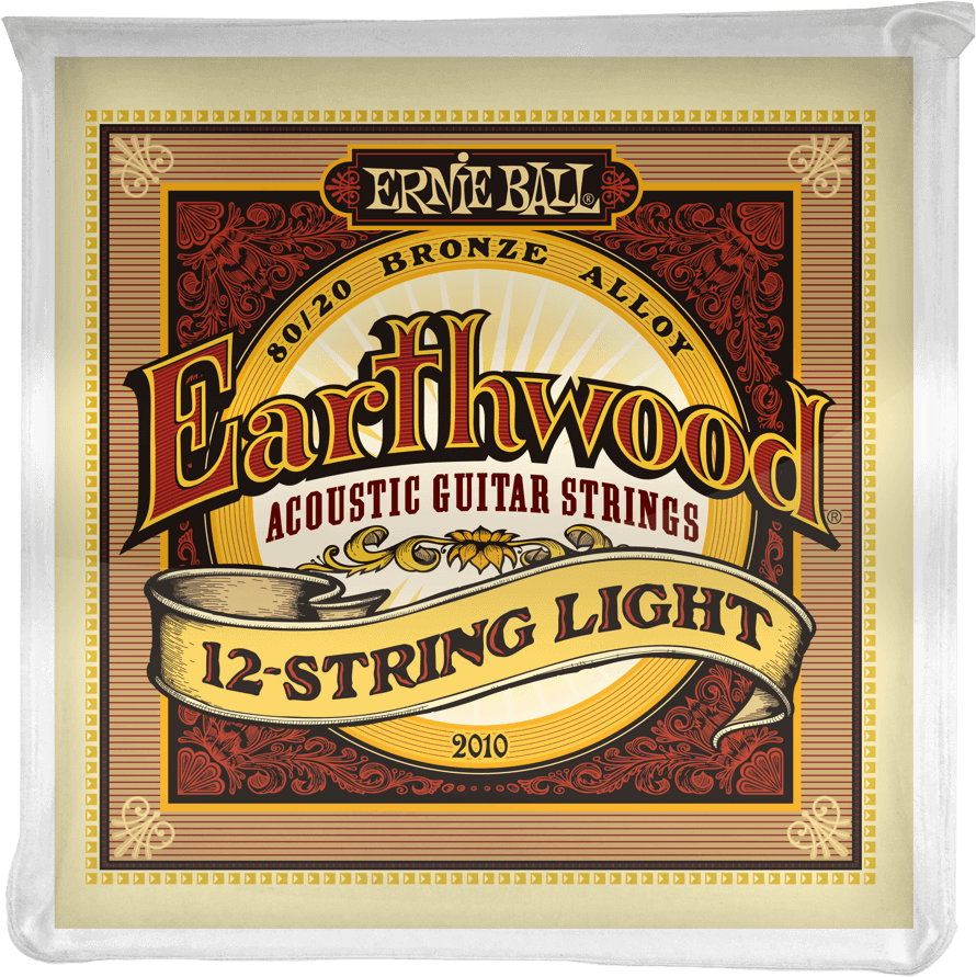 Ernie Ball Jeu De 12 Cordes Folk (12) 2010 Earthwood 80/20 Bronze Light 009-046 - Westerngitaarsnaren - Main picture