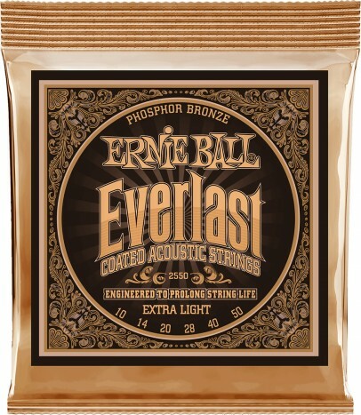 Ernie Ball Jeu De 6 Cordes Folk (6) 3150 Everlast Coated Phosphor Bronze Extra Light 10-50 - Westerngitaarsnaren - Main picture