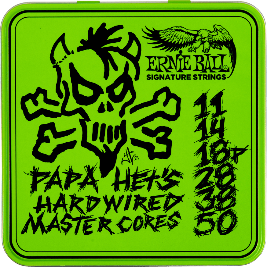 Ernie Ball James Hetfield P03821 Papa Het's Hardwired Master Core Signature Electric Guitar 6c 11-50 - Elektrische gitaarsnaren - Main picture
