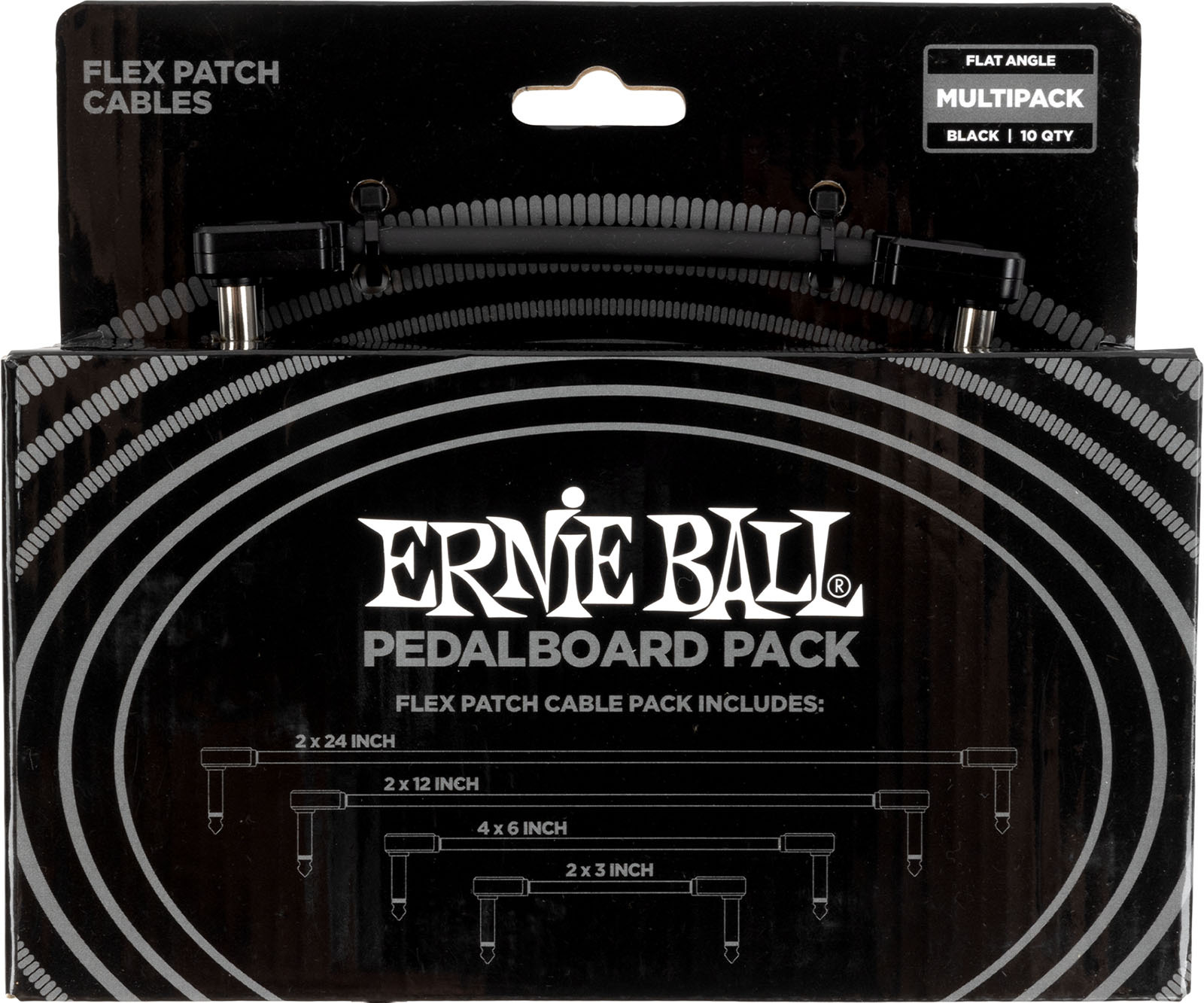 Ernie Ball Multipack CÂble De Pactch Flex - Noir - Patch - Main picture