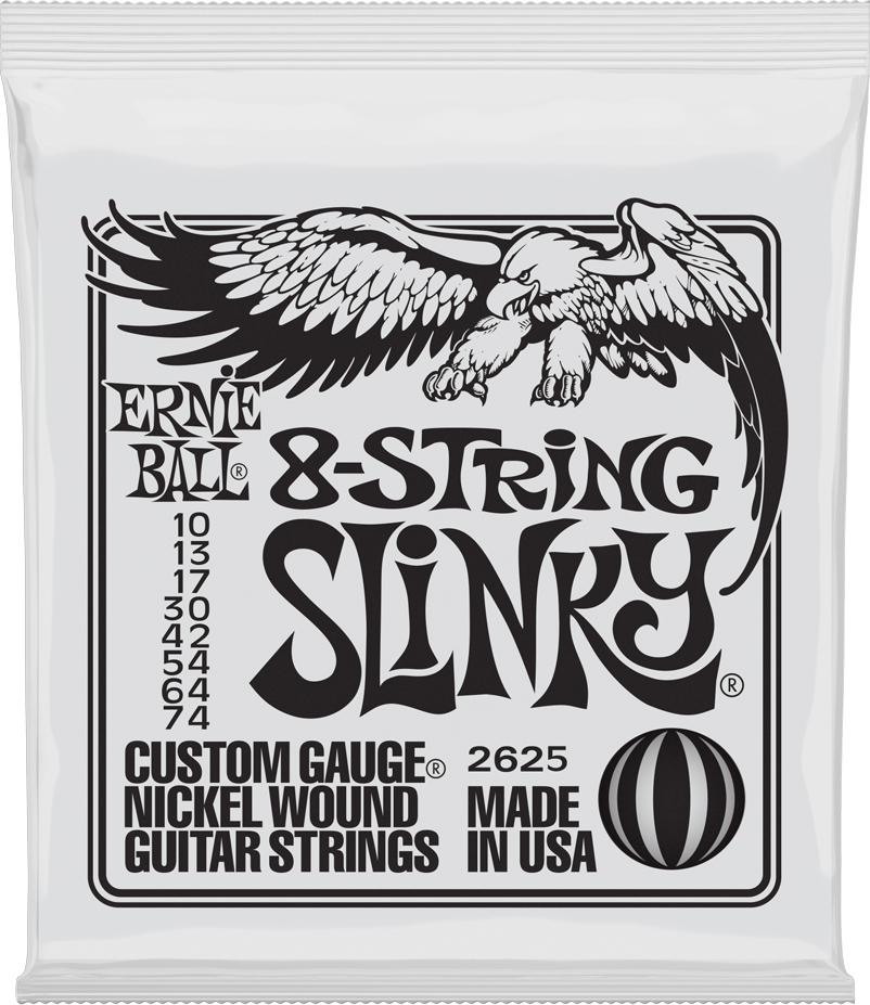 Ernie Ball P02625 Slinky Nickel Wound Electric Guitar Strings 8c 10-74 - Elektrische gitaarsnaren - Main picture