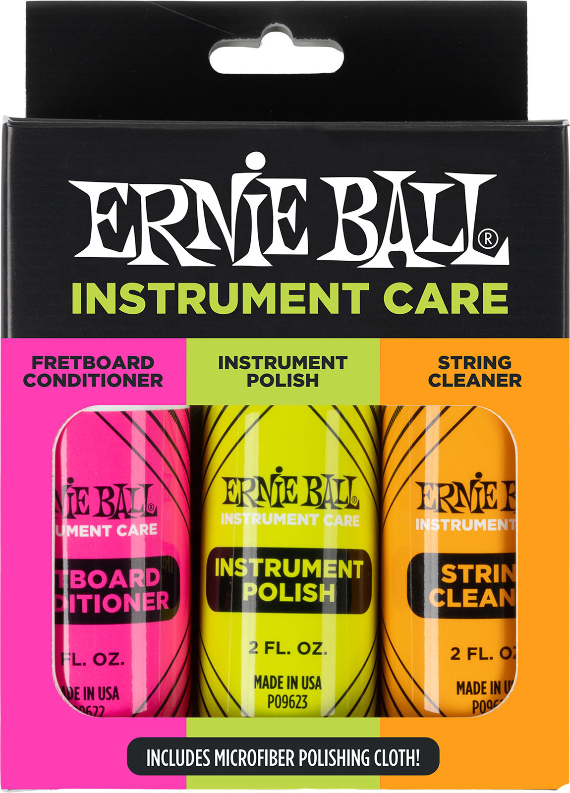 Ernie Ball Pack De 3 Produits Entretien Guitare + Microfibre - Care & Cleaning Gitaar - Main picture