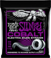 Elektrische bassnaren Ernie ball Bass (4) 2731 Slinky Cobalt 55-110 - Set van 4 snaren