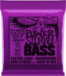 Elektrische bassnaren Ernie ball Bass (4) 2831 Power Slinky 55-110 - Set van 4 snaren